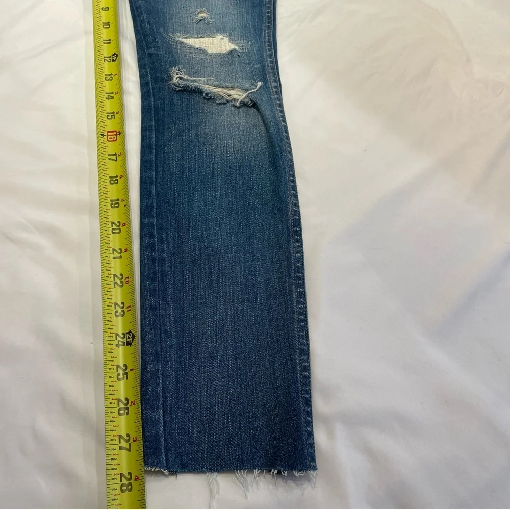 Madewell 9‎ Inch High Riser Skinny Skinny Distressed Denim Jeans Size 25 Stretch